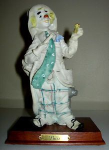PUCCI CLOWN FIGURINE ON STAND BY ARNART ART SCULPTURE COLLECTION