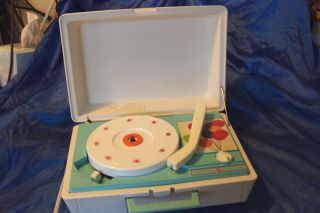 vintage GE GENERAL ELECTRIC RP3126B BLUE CLOWN RECORD PLAYER 