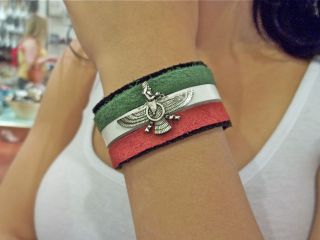   Iran Iranian Flag Farvahar Bracelet Persian Nowruz Pahlavi Gift