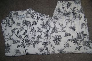   3X 4X Black Toile 2pc Brushed Knit Supersoft Pajamas Set 3X NWT $68