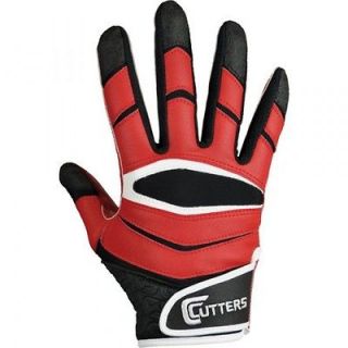 Cutters X40 C Tack Revolution Football Receiver Gloves RED Youth Large