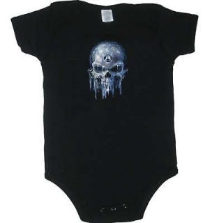 ice skull gothic infant shirt kids baby onesie onsie