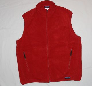 NWT $79 mens PATAGONIA red SYNCHILLA fleece vest L XL NEW Pomegranate