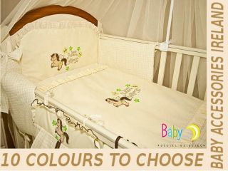 BABY RAJ 3  PIECE EMBROIDERY NURSERY BEDDING FITS ALL COTS COT BEDS 