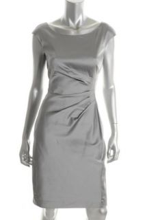 Ralph Lauren NEW On The Town Silver Pleated Cocktail, Evening Dress 6 