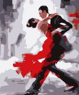 Acrylic Paint by Number Kit 50x40cm (20x16) Lovely Tango DIY 