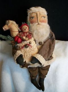 Primitive doll~Folk art~PATTERN~Christmas Old Time Santa 