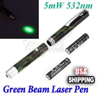   Camouflage Camo Army Style 5mW 532nm Green Beam Ray Laser Pointer Pen