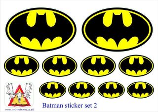 Batman sticker set 2 ideal for cars bikes helmets laptops indoor 
