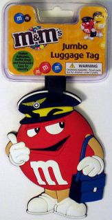 NEW RED M&Ms Jumbo Luggage Tag Back Pack Lunch Bag Carry On Duffel 