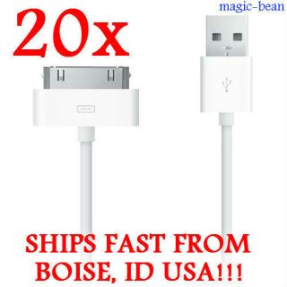   Power Cable Charge Sync Long Cord iPad 2 iPod iPhone 3 4 4S 3M x 20