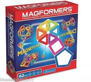 Magformers Sealed 62 Piece 3D Magnetic Construction Building Multi 