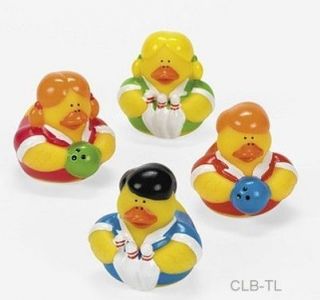 pk 12 bowling ball rubber ducks alley party favors