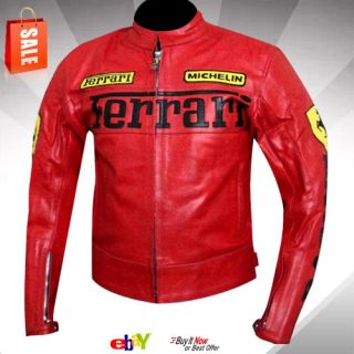 ferrari 2 leather motorbike jacket