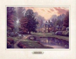 Thomas Kinkade Poster Print  Lakeside Manor  Free Gift & Shipping