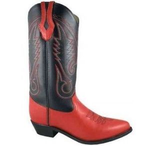 NEW Ladies Smoky Mountain Boots Western Cowboy Leather J Toe Black 