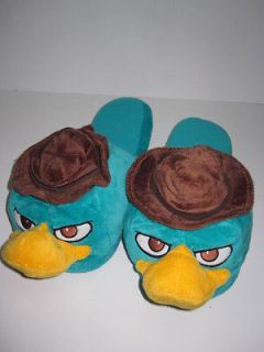 NWT Phineas & Ferb PERRY THE PLATYPUS Agent P Mens Plush SLIPPERS XL 