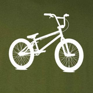 BMX T Shirt white ink bike bicycle cycling biking ride Hoffman Nyquist 