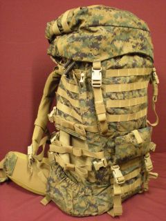 USMC ILBE MAIN PACK/BACK PACK w/Lid,Belt,Rad​io pouch MARPAT*US 