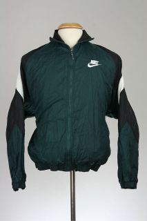 Vintage Nike Forest Green Nylon Windbreaker Track Jacket M