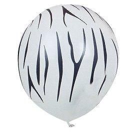 24 Zebra Stripe Animal PRINT Balloons PARTY Zoo SAFARI Latex Qualatex 