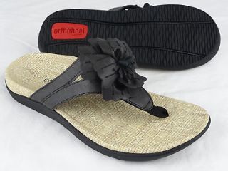 Super Deal  ORTHAHEEL Shoes Womens TALIA Thong Sandal Black Sz US 6 