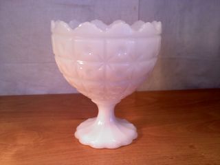napco 1185 milk glass compote candy dish vintage time left