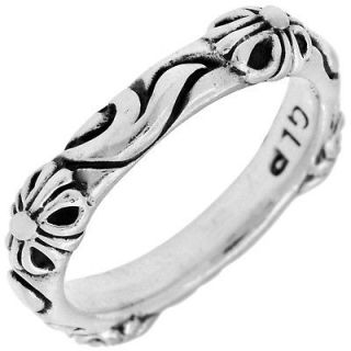  Sterling Silver Tribal Tattoo Iron Cross Square Heart Band Ring Size 6