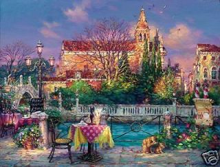 cao yong postcard pleasant day art cafe river italy one