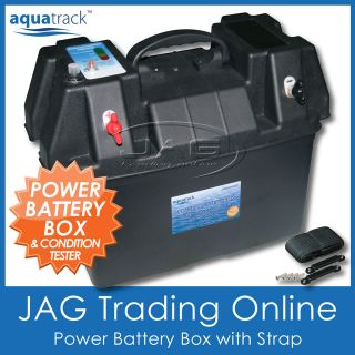 AQUATRACK LARGE POWER BATTERY BOX & SOCKET/12V CONDITION TESTER Boat 