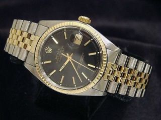   Tone 18k Yellow Gold/Stainless Steel Rolex Datejust Date Watch Silver