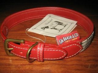   24 Inch Equestrian Horse Blanket & Leather 5/A Baker & Co. Dog Collar