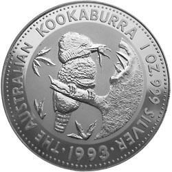 10 x 1993 Perth Mint 1 oz   Kookaburra silver bullion coin 10oz 99.9% 