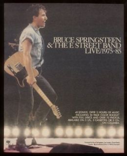 1986 bruce springsteen photo live 75 85 album print ad