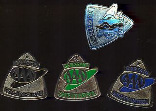 Vintage AAA Safety Patrol School Badge One Blue Captain Badge  AA+
