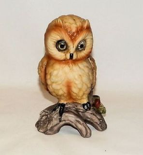 Vintage Ardalt Porcelain Owl Figurine Nightlight Perfume Lamp Japan