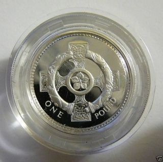 uk 1996 silver one pound piedfort proof 