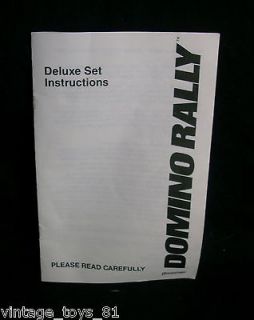 VINTAGE PRESSMAN DOMINO RALLY DELUXE SET INSTRUCTIONS W/ LAYOUT IDEAS 