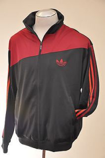 Adidas Originals Mens Graded Black & Cardinal Red Track Top Jacket L