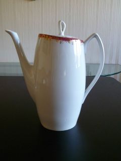 vintage porcelain coffee pot, CHODZIEZ, made in poland 1910   1930