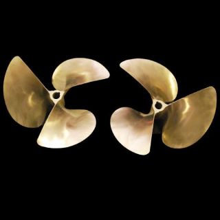 ACME NIBRAL 22 INCH X 27 PITCH BOAT PROPELLER SET RH AND LH PROPELLERS