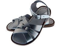 ladies adult silver saltwater sandals