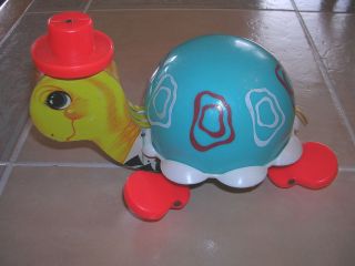 vintage 1962 turtle 773 fisher price pull toy time left