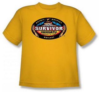 survivor vanuatu youth gold t shirt cbs688b yt more options