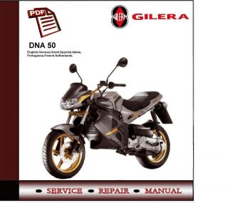 gilera dna 50 workshop service manual from united kingdom returns