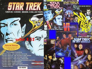   COMIC BOOK CD ROM Kirk Spock Picard Data MOVIE adaptations MARVEL DC