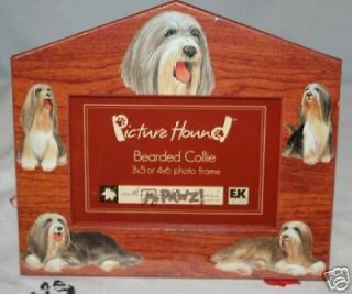 BEARDED COLLIE   Dog House Pet Photo Picture Frame NEW