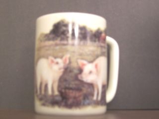 otagiri coffee mug two pigs on a farm time left