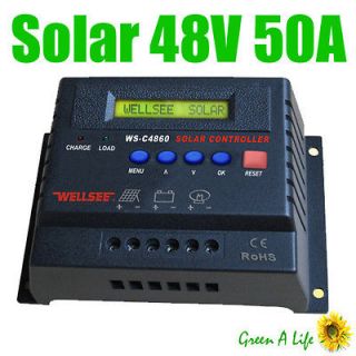 50A 48V Solar Panel Power Regulator Controller Converter w/ LCD 