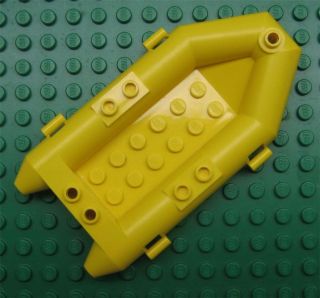 lego yellow lifeboat minifig raft inflatible rubber 